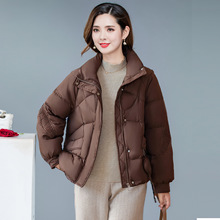 小个子保暖棉服女冬季2025新款短款立领宽松加厚面包服外套潮