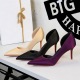 9267-A banquet side hollowed out fashionable high heels for women, pointed shallow mouth silk, one foot pedaling, thin single order shoes for women