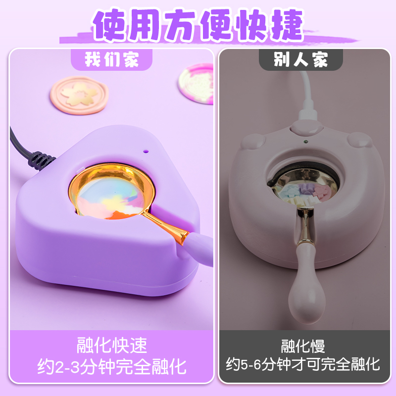 왁스 봉인 전기 용해로 세트 왁스 왁스 입자 전기 용해로 용광로 캔들 가열 도구 왁스 왁스 소녀