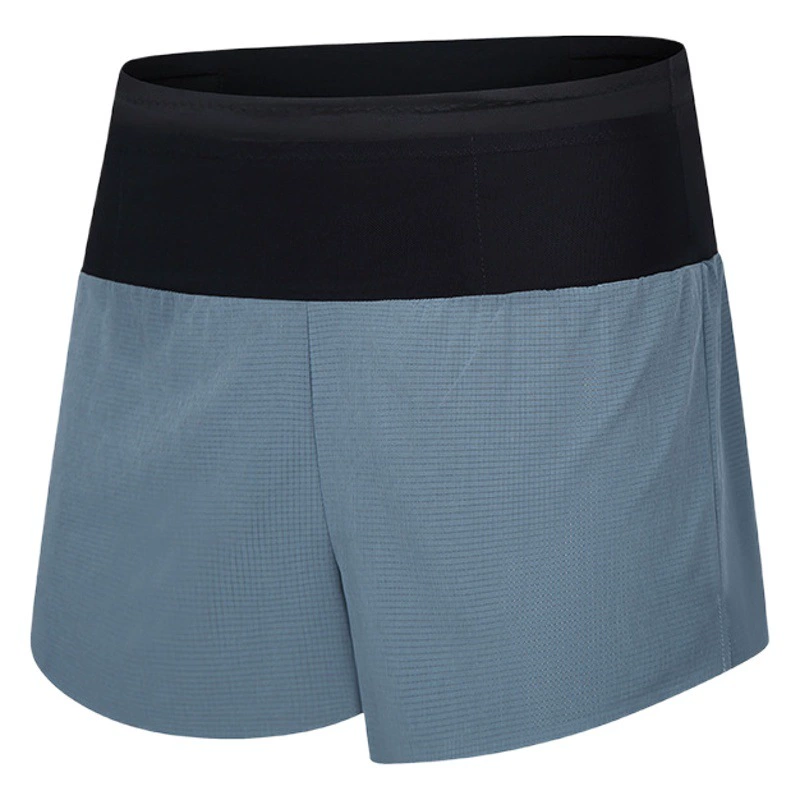 Мужские быстросохнущие уличные шорты для бега, фитнес-штаны, бесшовные водонепроницаемые тренировочные штаны с карманом на молнии