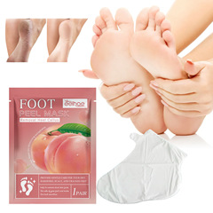 EELHOE Peach Foot Mask Foot Moisturizing Hydrating Smooth Skin Anti-Dry Split Exfoliating Callus Care Foot Mask