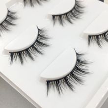 货源3D立体假睫毛日常自然仿真大眼芭比款三对装眼睫毛裸妆