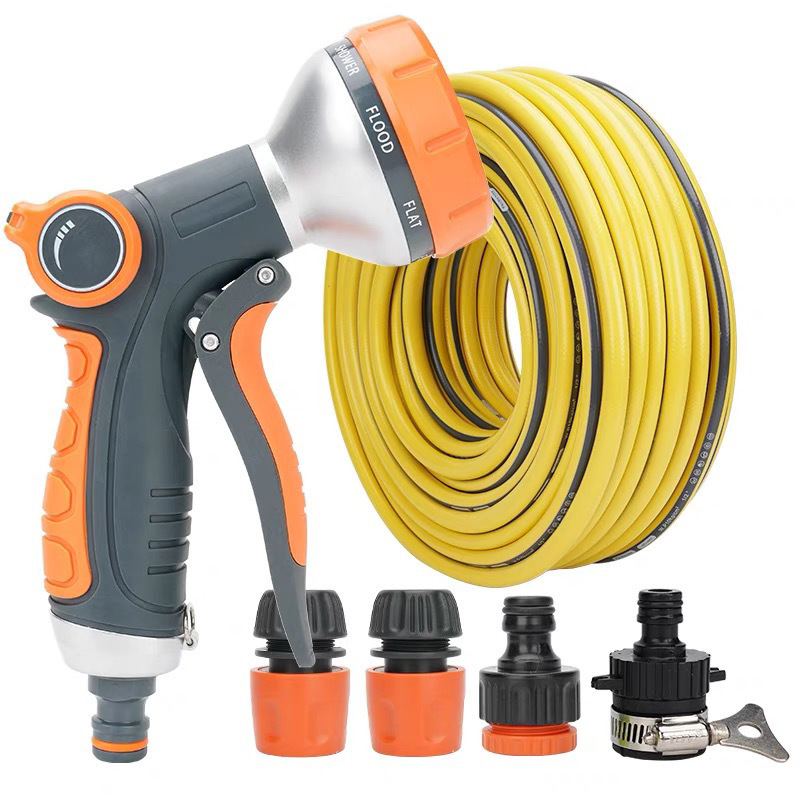 JH浇花水枪喷头家用水管软管接水龙头庭院园艺套装洗车喷枪冲洗神