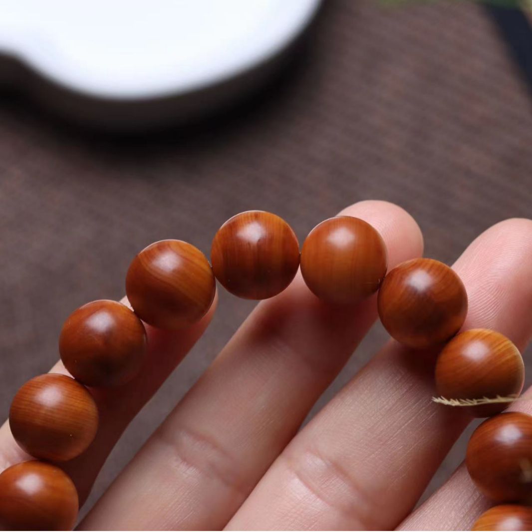 Taihang Aged Material Black Oil High Density Handstring 1.2 Thuja Handstring Water Wave Gentian Pattern Wood Craft Gift Wholesale