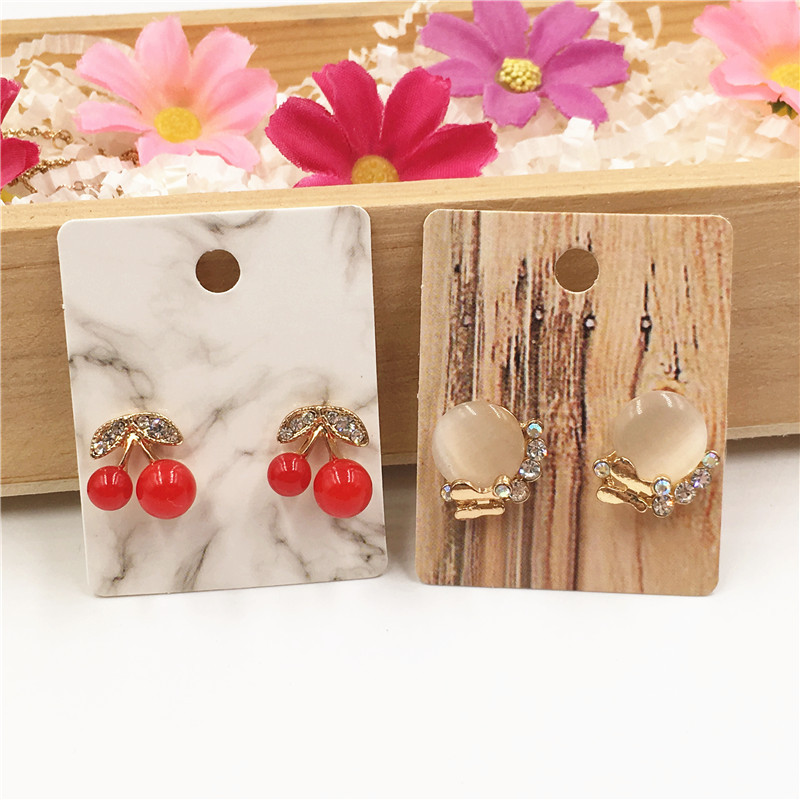 2023跨境专供新款彩印多款耳环卡片 5*4cm手工饰品包装卡现货批发