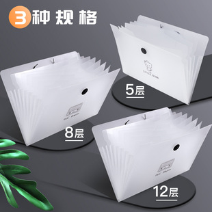 Horizontal version a4 organ bag file bag multi-layer transparent insert classification data book storage bag student examination paper sorting bag