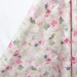 莫奈田园浪漫花朵现货天丝印花柔和浪漫数码印花面料飘逸