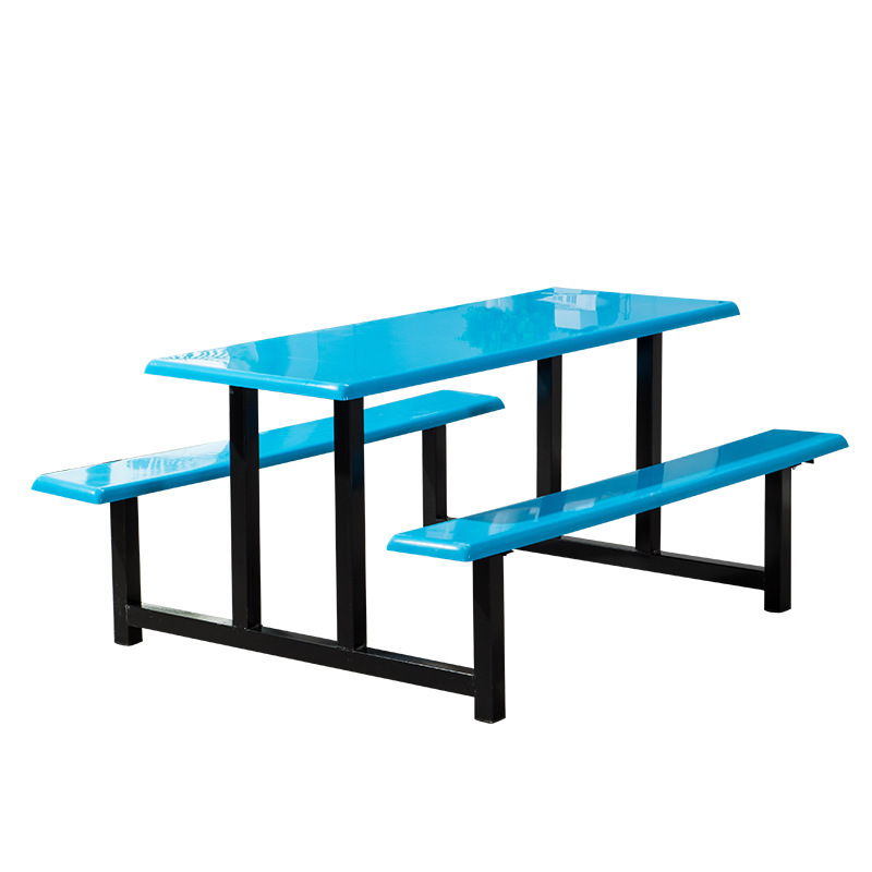 Mesa y silla de comedor para empleados, escuela, empresa, comedor, fábrica, comedor de acero inoxidable, mesa y silla de comedor para 4 personas, 6 personas, 8 personas