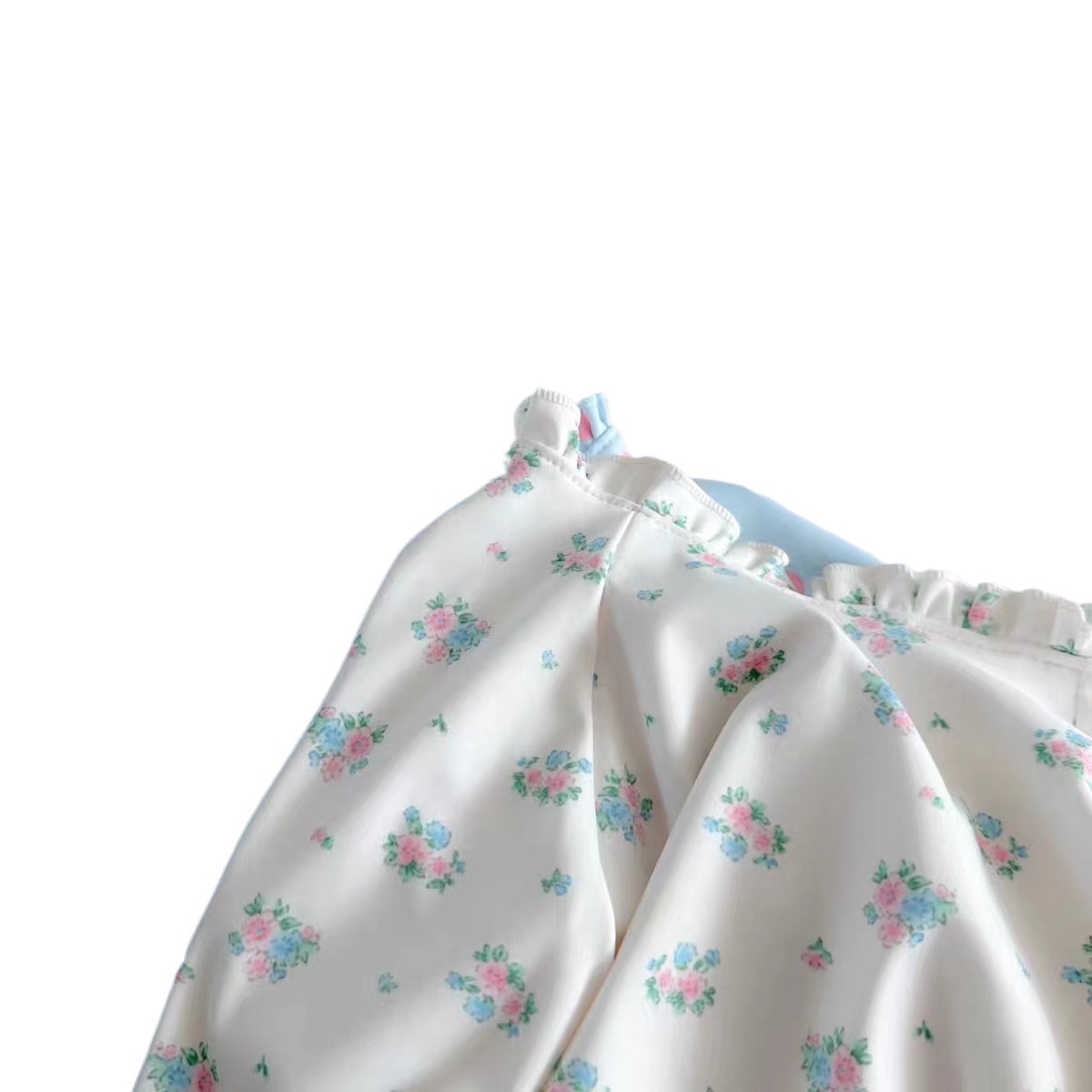 INS estilo coreano niñas dibujos animados bebé impreso alto elástico de una pieza de manga larga traje de baño de dos piezas traje de moda gorro de natación