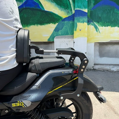 Graystone 250 Modified Parts: Motorcycle bumper - 24-models-comfortable-aluminum-alloy-folding-backrest