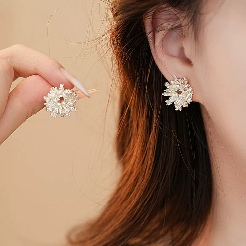 Серебряная игла, цирконы, модные универсальные серьги из жемчуга, стиль высокого качества, стиль «легкая роскошь», оптовая закупка