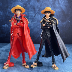 Pirate King One Piece Luffy 20th Anniversary KOA Red and Black Jacket Figure Model Gift Decor