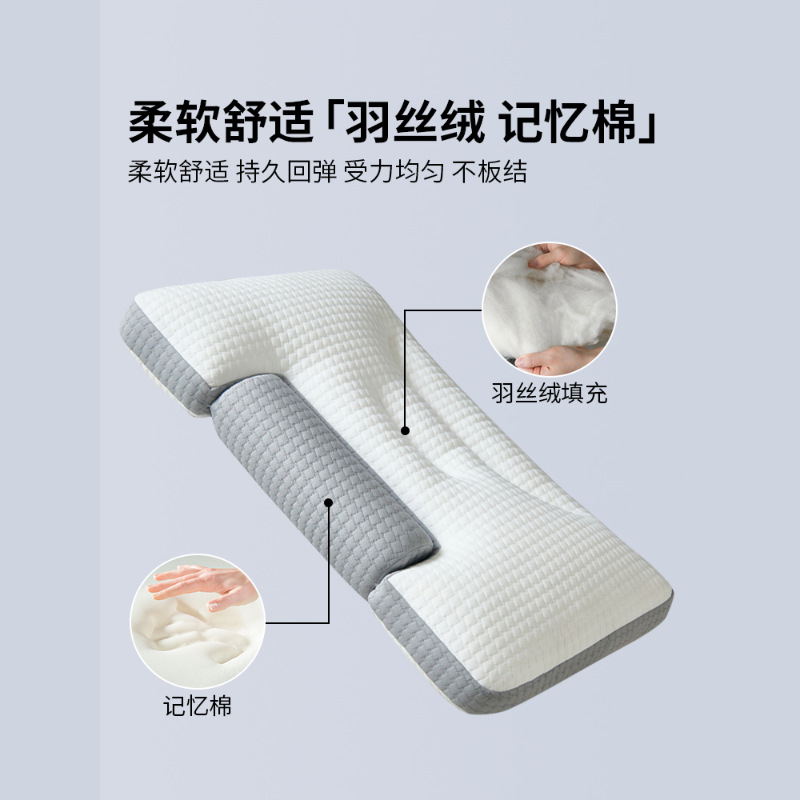 Almohada de espuma viscoelástica cilíndrica, protección de la columna cervical, hogar para adultos, almohada de soporte especial para dormir, un par de hombres con cabeza entera