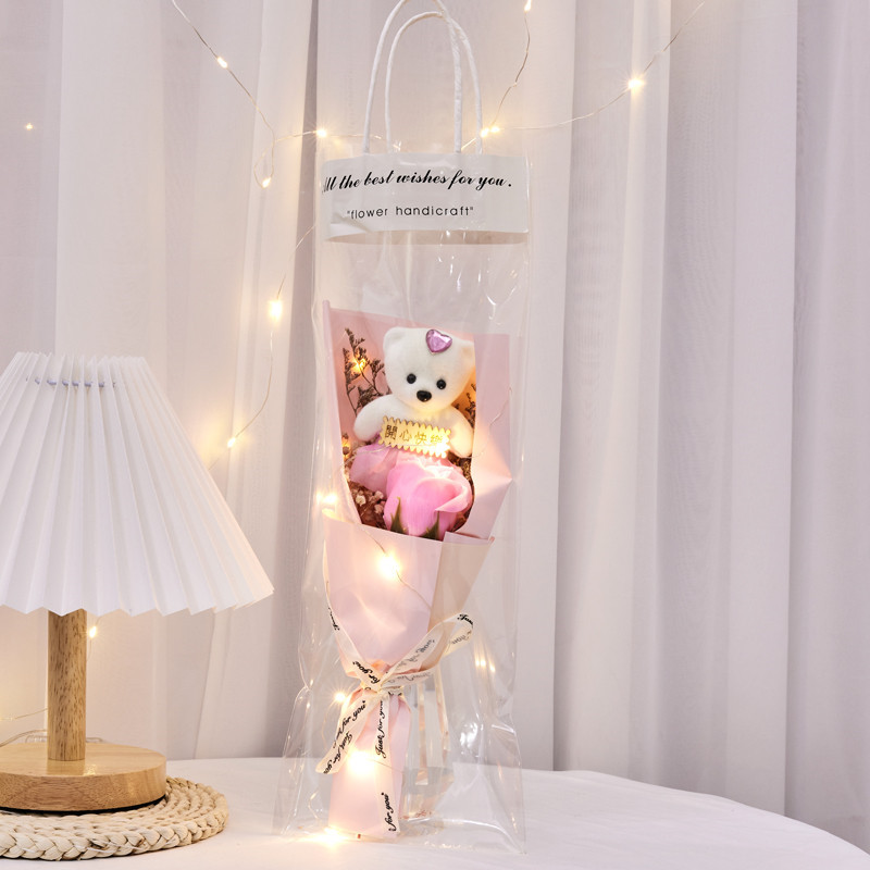 一朵花+小熊 粉色_副本