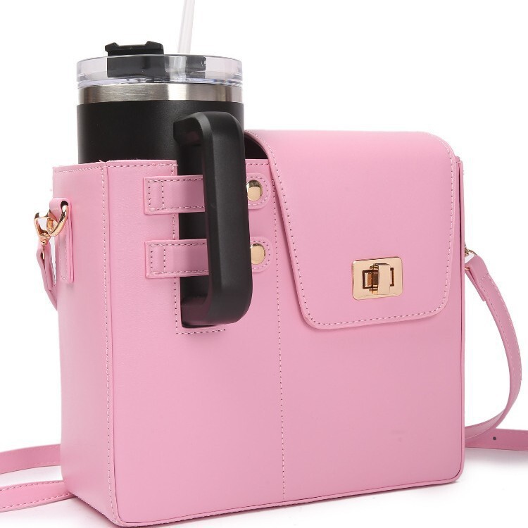 Portable beverage bottle cup bag cross-border fashion new niche design commuter bag shoulder messenger bag