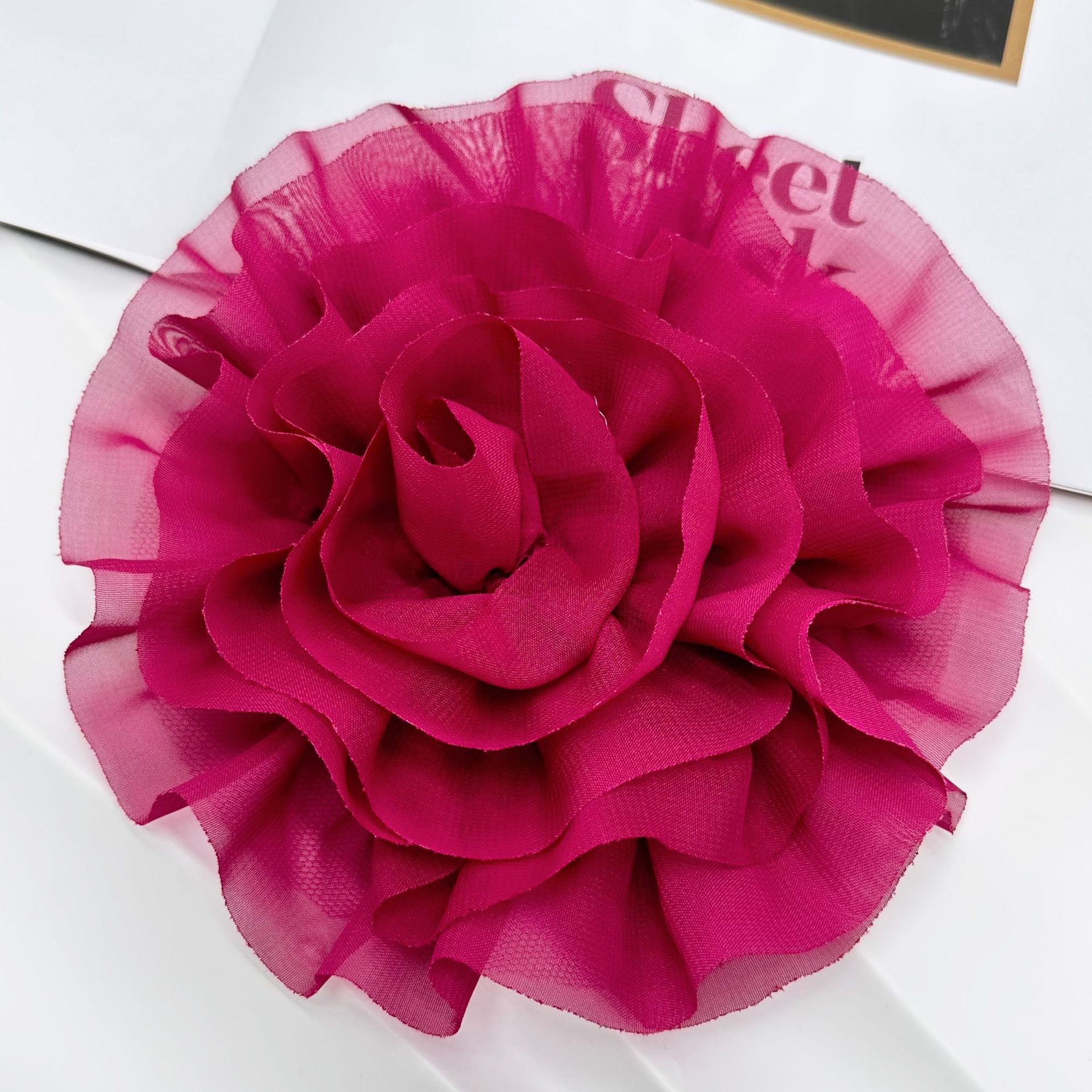 Nuevo 18cm mano multicapa tela estereoscópica gran flor fiesta vestido vestido flor de pecho accesorios accesorios de flores