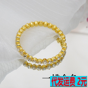 Cross-border supply of European and American atmospheric rhinestone winding bracelet fashion dress performance all-match bracelet full diamond bracelet
