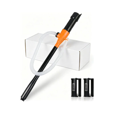 Transfer Hose with Filter, Digər kuzov və aksesuarlar - orange-electric-oil-pump-battery-compartment-white-box