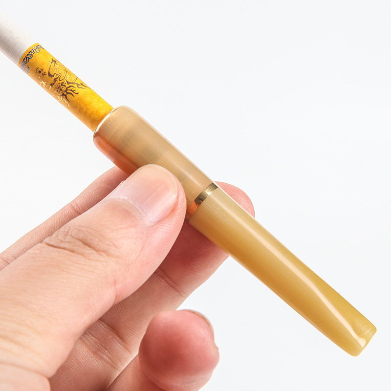 Men's Filter Cigarette Holder, Thin Cigarette Filter, Thick and Thin Cigarette Holder, Filter Circulation Type, Washable Horn Cigarette Holder 510 Men's Filter Cigarette Holder, Thin Cigarette Filter, Thick and Thin Cigarette Holder, Filter Circulation Type, Washable Horn Cigarette Holder 510