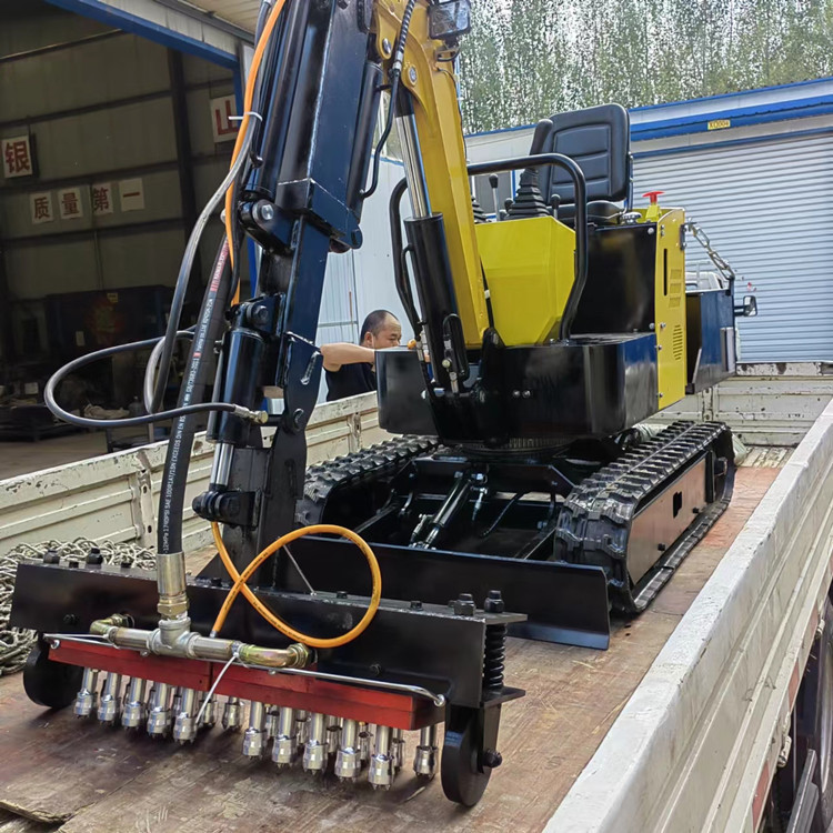 路邦机械机载式混凝土弧形凿毛机   履带式隧道二衬打毛机