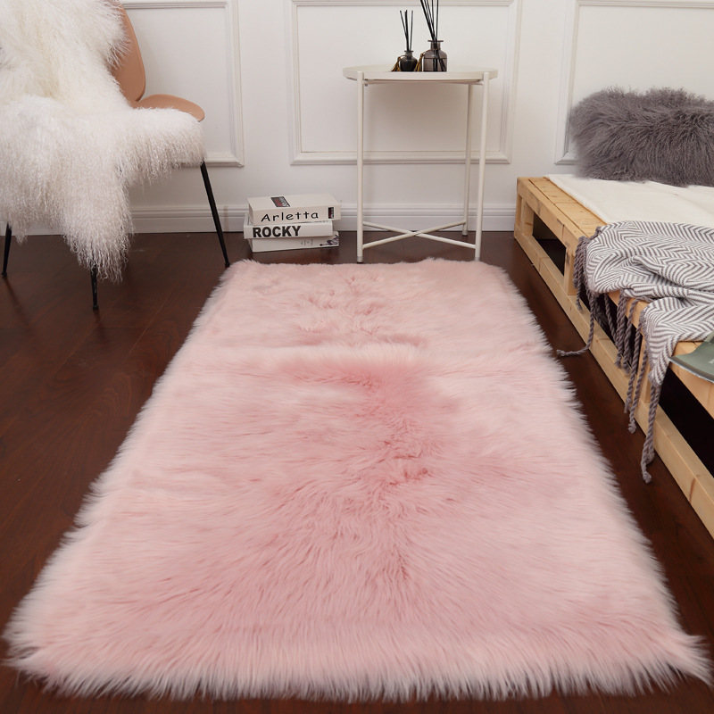 Alfombra de lana nórdica, alfombra de meseta, alfombra de camarero, alfombra de cama, alfombra de piso, alfombra de sala de estar gruesa