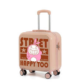 儿童行李箱18寸登机箱印LOGO旅行箱卡通可爱小型轻便万向轮拉杆箱