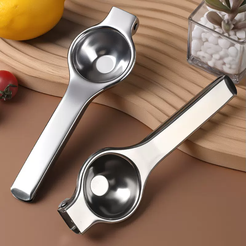 跨境不锈钢加厚手动柠檬压汁器  商用餐厅青桔柠檬榨汁器定制