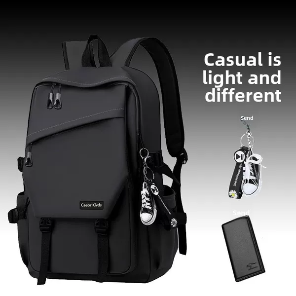 Backpack men's backpack College student fashion trendy lightweight large capacity Japanese Oxford cloth leisure travel backpack