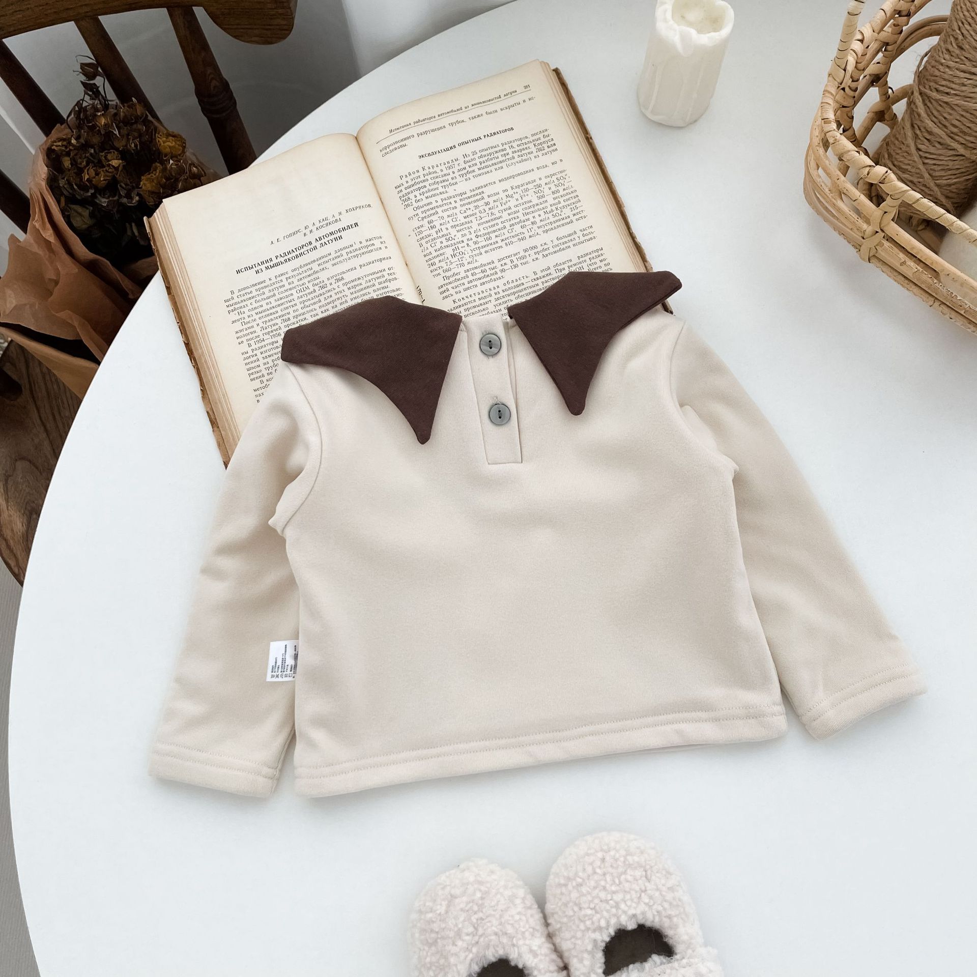Classique Couleur Unie Coton T-shirts & Blouses display picture 4