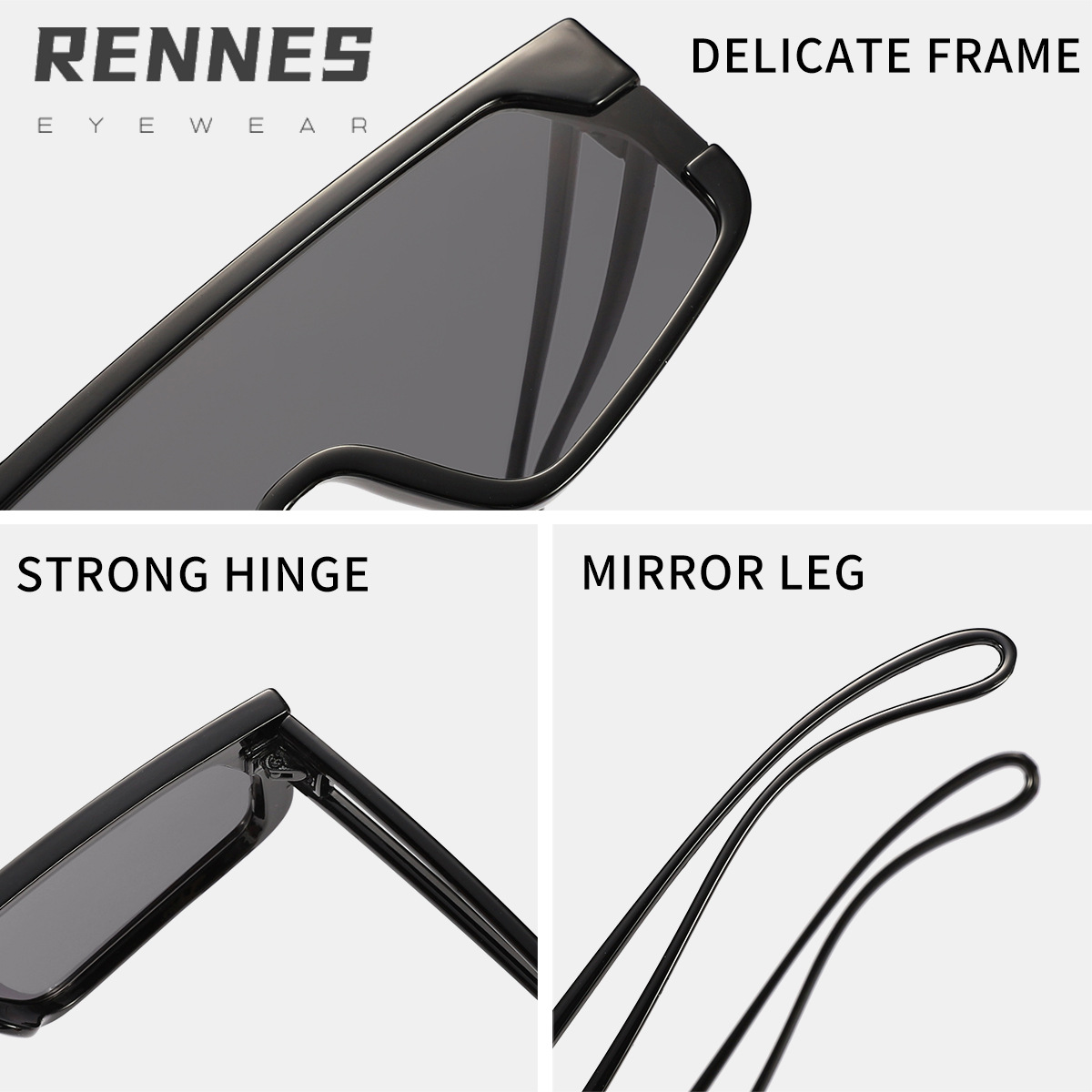 2024 nuevas gafas de sol para hombres y mujeres, personalidad transfronteriza, gafas de sol europeas y americanas, tendencia al por mayor, gafas de sol integradas de vanguardia