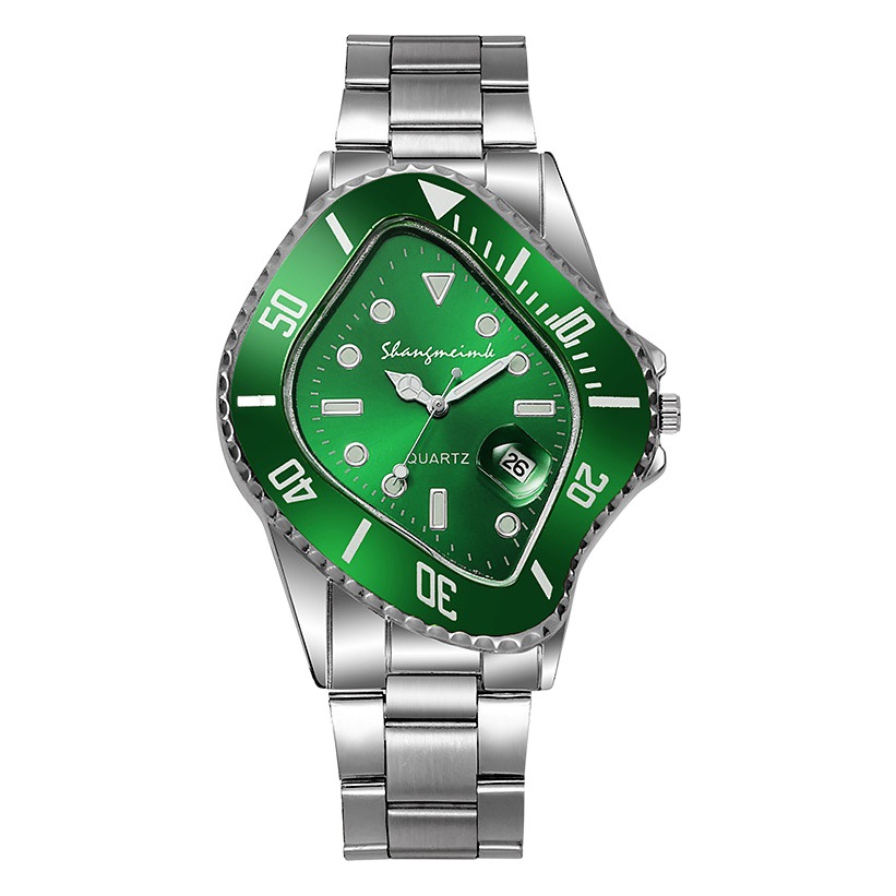 Trabajo verde agua fantasma reloj hogar reloj de cuarzo venta al por mayor entrega de una pieza Cross-border Twisted Water Ghost Green Water Ghost Men's Watch