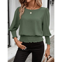 D 69993 Women's smocked lantern sleeve shirt Ůʿ����������