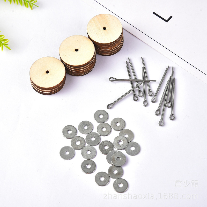 Teddy Bear Joint Accessories DIY Wooden Rotatable Nail Tip Joint Bear Joint Joint Bolt 10 Sets Per Pack