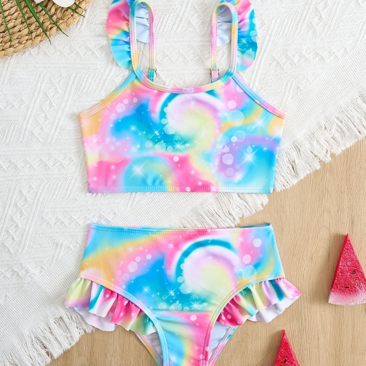 Niños trajes de baño niñas de verano superior natación princesa encantadora bebé trajes de baño profesionales para niños