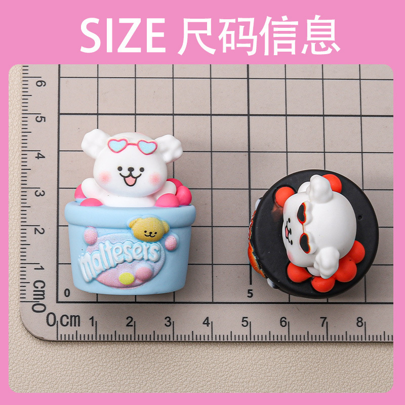 线条小狗脆脆麦丽素 摆件潮玩树脂萌粒微缩场景装饰摆件现货批发|undefined