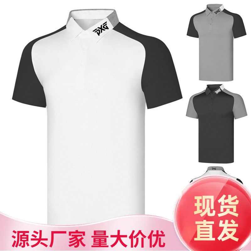 Summer New Golf Men's Clothing Short-Sleeved Breathable Quick-Drying T-Shirt Outdoor Sports Jersey Slim Polo Shirt Top