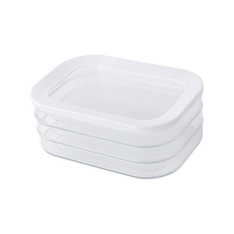 蓋付き冷蔵保存箱、食品グレードの冷凍プラスチック保存箱、キッチン冷蔵庫用の透明な特別な保存箱|undefined
