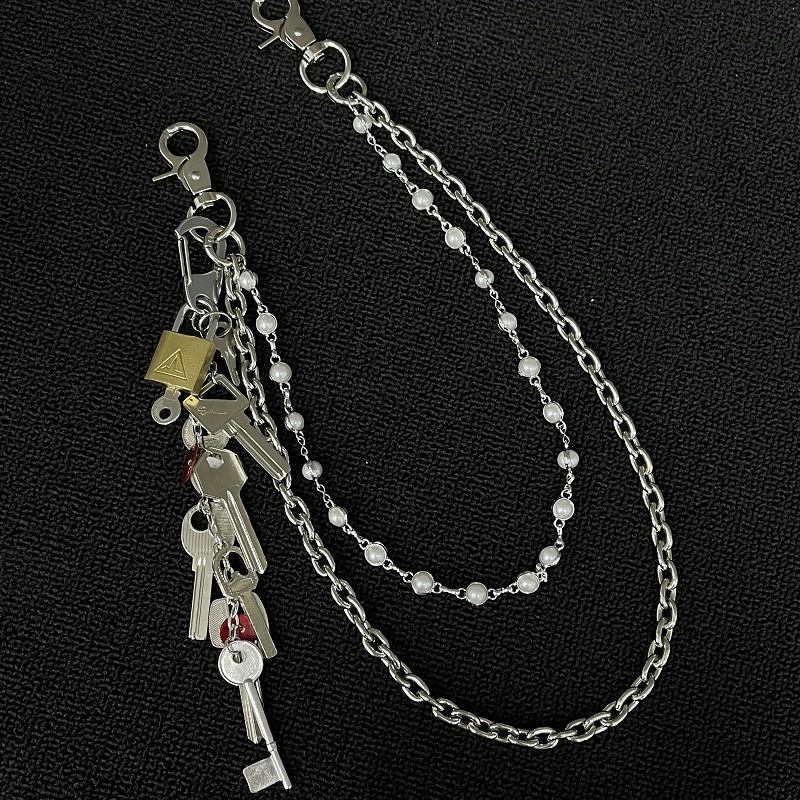 Ainworth Street Hip-Hop Patchwork Double-Layer For Men And Women, Personalized Accessories Waist Chain_voghion.com