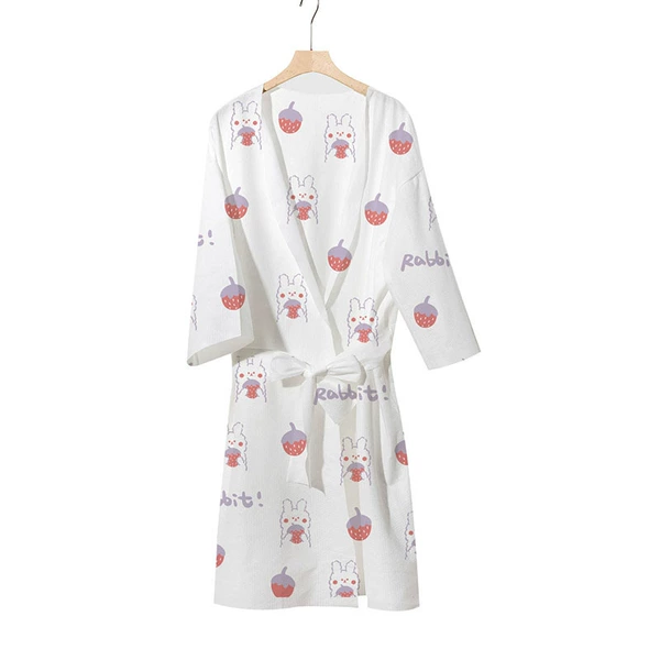 Strawberry Rabbit Print Bathrough