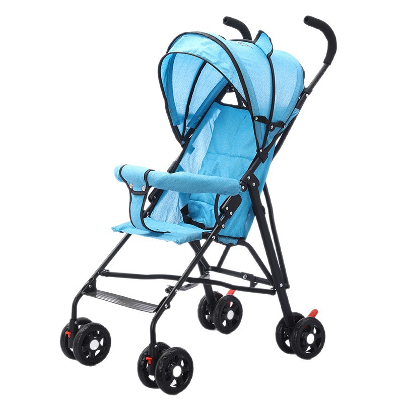 Carrinche de bebés, carro de mango de paraguas, bebé plegable ligero, carro de paraguas portátil, carro de mano de verano, carro de mango de paraguas