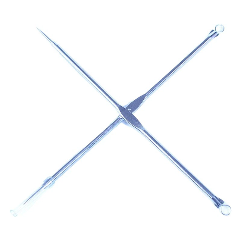 В наличии Оптовая нержавеющая сталь двуглавая игла для прыщей