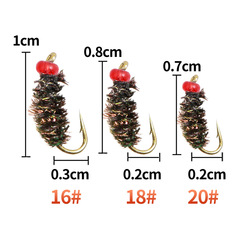 Skimming Sharks | 10 pieces of fly hooks, hand-tied micro lures, fly hooks, small insect hooks, cocked mouth white baits