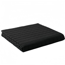 跨境热销全棉重力毯冬季厚款卧室沙发重力被黑色方格块重力毛毯