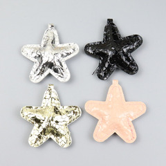 韓国 ins しわのある光沢のある革五芒星ラブバッグキーホルダーペンダント diy ジュエリーアクセサリー