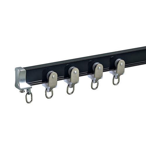 Thickened heavy-duty aluminum alloy curved rail curtain track curtain rail L-shaped U-shaped balcony bay window can be bent by hand