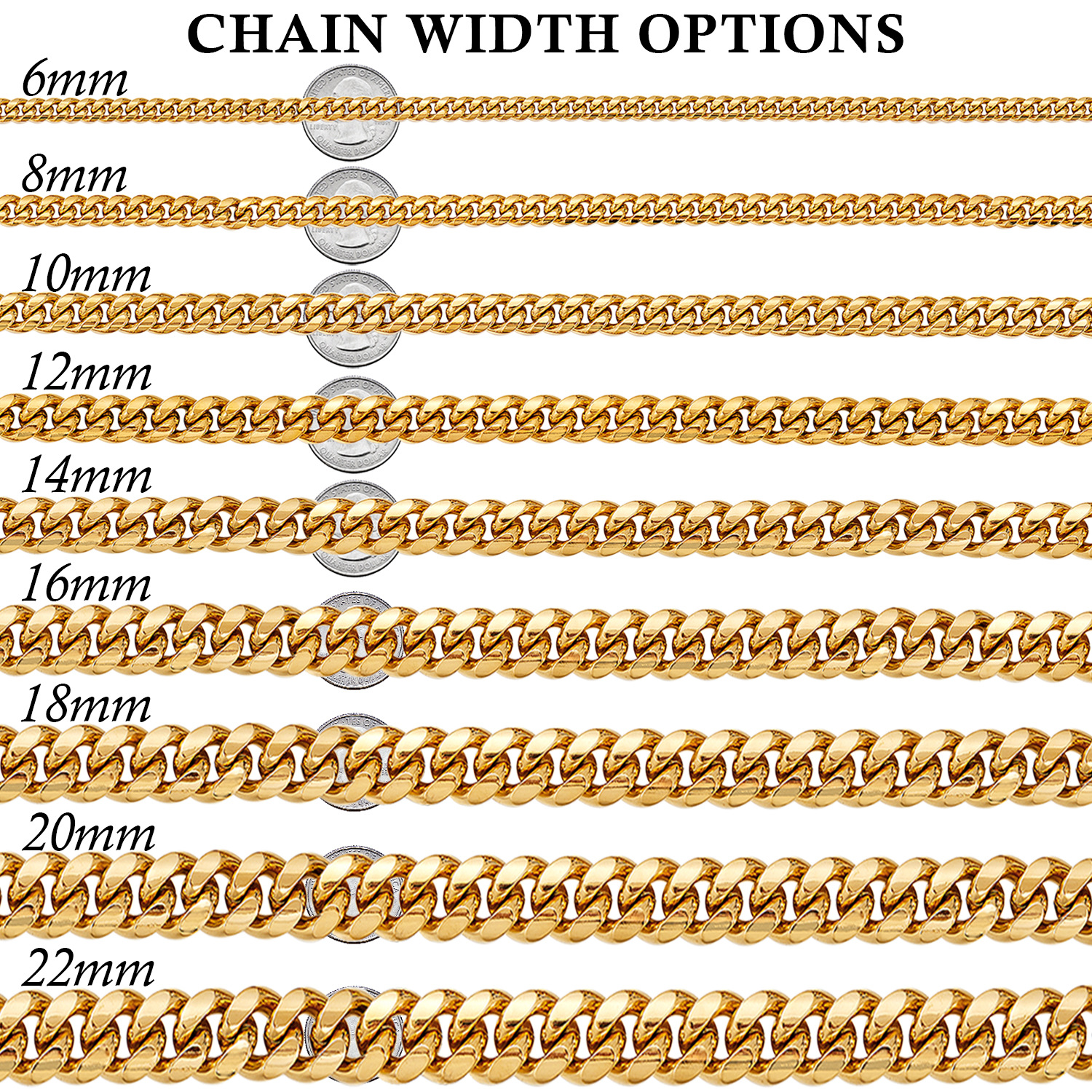 304 Stainless Steel Chain Material Hip-Hop Punk Geometric 304 Stainless Steel Polishing Unisex Chain Necklace Men Chain Necklaces