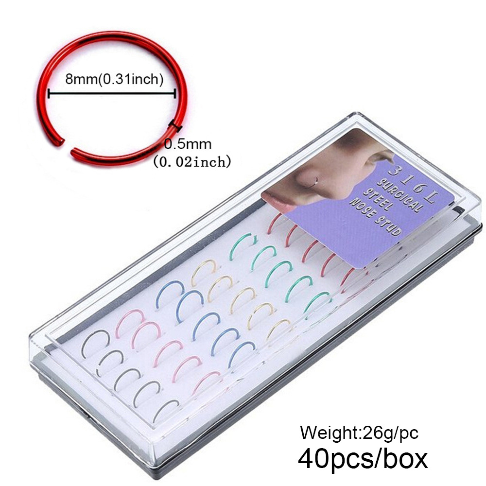 40 piezas/caja de acero de color