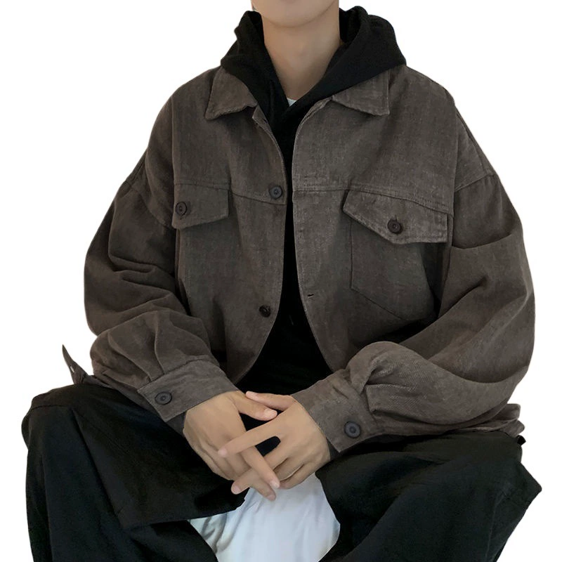 Trend autumn retro jacket, American style, oversize