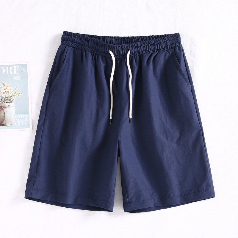 Men's Quick-Dry Polyester Casual Shorts With Geometric Print - Lightweight Breathable 5-Inch Running Beach Shorts For Summer_voghion.com