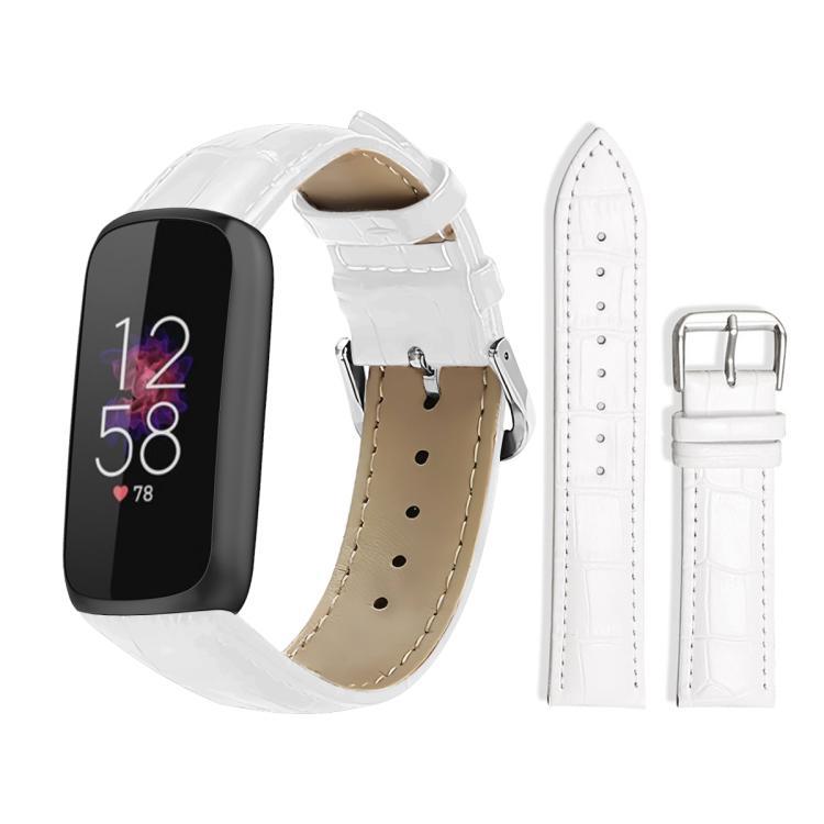 xDfind 竹节纹针扣皮革表带 适用于 Fitbit Luxe / Special Edition 12mm/Fitb